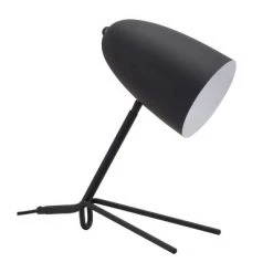 15" Modern Table Lamp (Includes Light Bulb) Matte Black - ZM Home