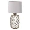 30" 3-way Seeded Netted Rope Glass Table Lamp - StyleCraft