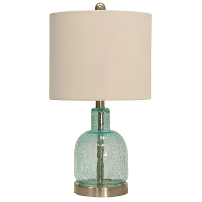 20" Glass Table Lamp Seafoam Blue - StyleCraft 1 20" Glass Table Lamp Seafoam Blue - StyleCraft