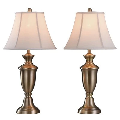 2pc Table Lamp Brass - StyleCraft 1 2pc Table Lamp Brass - StyleCraft