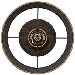 20" Metal Table Lamp with Caged Shade Black/Natural - StyleCraft -Desk Lamps sales shop unnamed file 1910