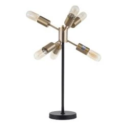 23" Spark Table Lamp Black/Antique Brass - LumiSource -Desk Lamps sales shop unnamed file 1919