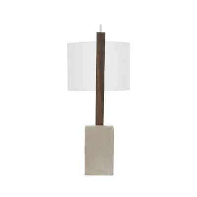 Robyn Table Lamp with Concrete Base and Shade (Includes LED Light Bulb) White - LumiSource 4 Robyn Table Lamp with Concrete Base and Shade (Includes LED Light Bulb) White - LumiSource - Image 4