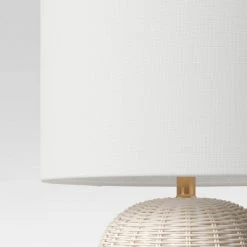 Rattan Table Lamp White (Includes LED Light Bulb) - Threshold™ -Desk Lamps sales shop unnamed file 196