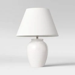 Turned Ceramic Table Lamp White - Threshold™ -Desk Lamps sales shop unnamed file 200