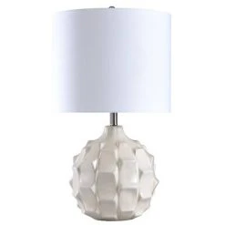 Naxos Ceramic Table Lamp White - StyleCraft
