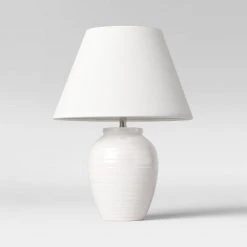 Turned Ceramic Table Lamp White - Threshold™ -Desk Lamps sales shop unnamed file 201