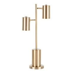 Cannes Contemporary/Glam Table Lamp with Metal Shade White (Includes LED Light Bulb) - LumiSource -Desk Lamps sales shop unnamed file 2061