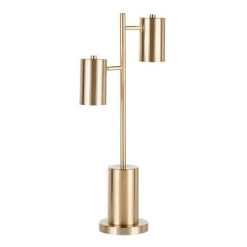 Cannes Contemporary/Glam Table Lamp with Metal Shade White (Includes LED Light Bulb) - LumiSource -Desk Lamps sales shop unnamed file 2062