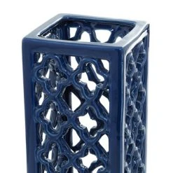 Olivia & May 16" Eclectic Cut-Out Lattice Design Ceramic Uplight Lamp - Olivia & May -Desk Lamps sales shop unnamed file 2088