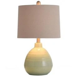 Ceramic Table Lamp Lime - StyleCraft