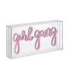 JONATHAN Y 11.88" Girl Gang Contemporary Glam Acrylic Box Pendant (Includes LED Light Bulb) Neon Pink - JONATHAN Y