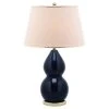 26.5" Jill Double- Gourd Ceramic Lamp Navy (Includes CFL Light Bulb) - Safavieh