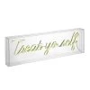 JONATHAN Y 20" Treat Yo Self Contemporary Glam Acrylic Box Pendant (Includes LED Light Bulb) Neon Yellow - JONATHAN Y