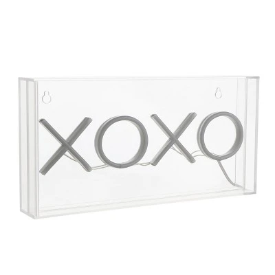 JONATHAN Y 11.75" XOXO Contemporary Glam Acrylic Box Pendant (Includes LED Light Bulb) Neon Pink - JONATHAN Y 2 JONATHAN Y 11.75" XOXO Contemporary Glam Acrylic Box Pendant (Includes LED Light Bulb) Neon Pink - JONATHAN Y - Image 2