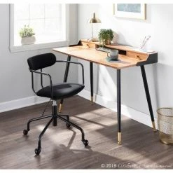 Metal Darby Contemporary Table Lamp (Includes LED Light Bulb) Black - LumiSource -Desk Lamps sales shop unnamed file 2166