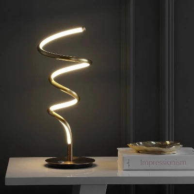 JONATHAN Y 19.75" Modern Dimmable Metal Table Lamp (Includes LED Light Bulb) Gold - Jonathan Y 1 JONATHAN Y 19.75" Modern Dimmable Metal Table Lamp (Includes LED Light Bulb) Gold - Jonathan Y