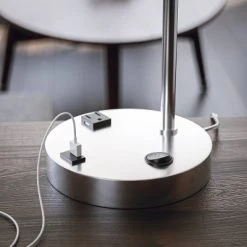 Ash Electrical Plug and USB Table Lamp Brushed Steel - Kenroy Home -Desk Lamps sales shop unnamed file 2204