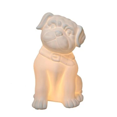 Porcelain Puppy Dog Shaped Table Lamp White - Elegant Designs 1 Porcelain Puppy Dog Shaped Table Lamp White - Elegant Designs