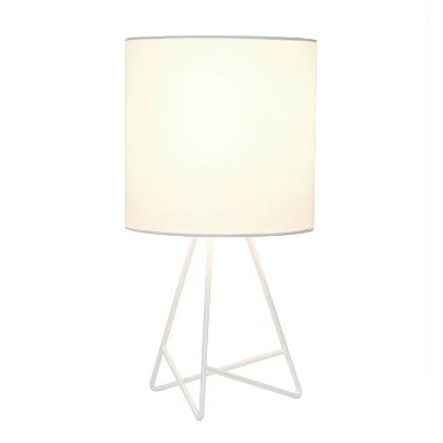 Down To The Wire Table Lamp with Fabric Shade White - Simple Designs 1 Down To The Wire Table Lamp with Fabric Shade White - Simple Designs