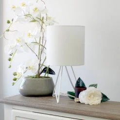 Down To The Wire Table Lamp with Fabric Shade White - Simple Designs 9 Down To The Wire Table Lamp with Fabric Shade White - Simple Designs -Desk Lamps sales shop unnamed file 2261