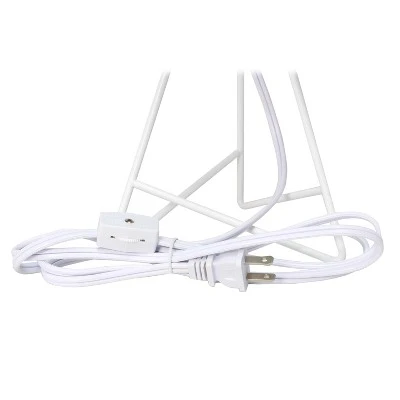 Down To The Wire Table Lamp with Fabric Shade White - Simple Designs 6 Down To The Wire Table Lamp with Fabric Shade White - Simple Designs - Image 6