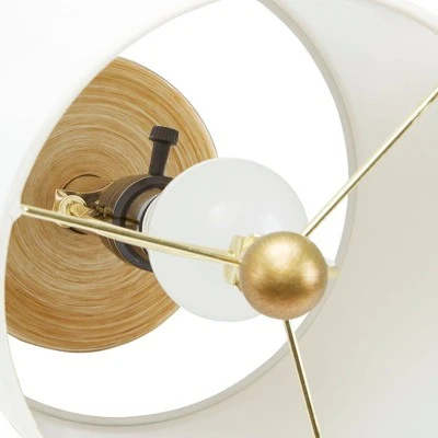 15" The Hive Mini Gilded Silverwood Table Lamp with Shade (Includes CFL Light Bulb) Brushed Gold - Decor Therapy 3 15" The Hive Mini Gilded Silverwood Table Lamp with Shade (Includes CFL Light Bulb) Brushed Gold - Decor Therapy - Image 3