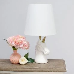 Sparkling and Unicorn Table Lamp White - Simple Designs -Desk Lamps sales shop unnamed file 2280