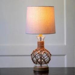 14.5" Justin Coastal Rope Lamp Clear - Decor Therapy -Desk Lamps sales shop unnamed file 2287