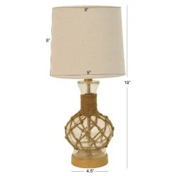 14.5" Justin Coastal Rope Lamp Clear - Decor Therapy -Desk Lamps sales shop unnamed file 2288