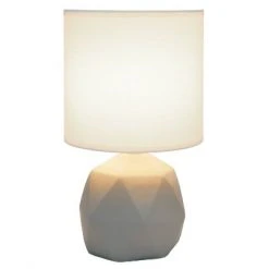 Geometric Concrete Lamp with Shade White - Simple Designs