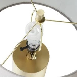 25" Nicole Golden Cylinder Silverwood Table Lamp with Cement Base (Includes CFL Light Bulb) Gold - Decor Therapy 6 25" Nicole Golden Cylinder Silverwood Table Lamp with Cement Base (Includes CFL Light Bulb) Gold - Decor Therapy -Desk Lamps sales shop unnamed file 2300