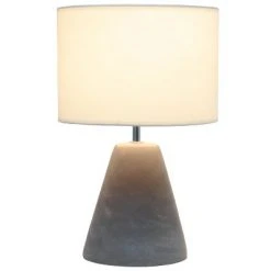 Pinnacle Concrete Table Lamp with Shade White - Simple Designs