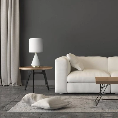 23" Glass Table Lamp with Linen Shade White - Globe Electric 3 23" Glass Table Lamp with Linen Shade White - Globe Electric - Image 3