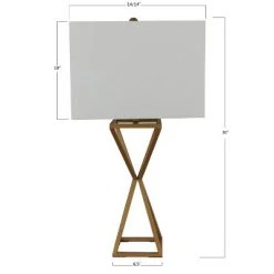 30" Margaret Table Lamp Painted Gold - Decor Therapy