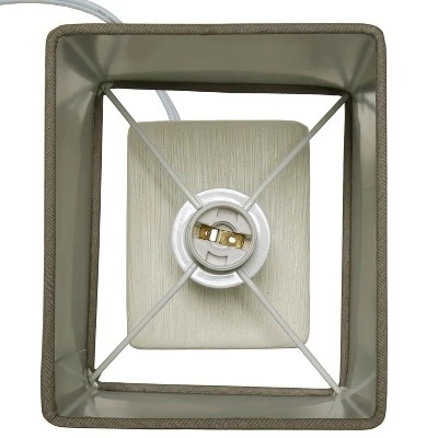 Petite Faux Stone Table Lamp with Fabric Shade - Simple Designs White 4 Petite Faux Stone Table Lamp with Fabric Shade - Simple Designs White - Image 4