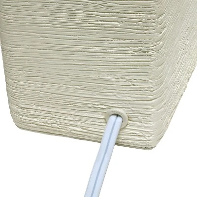 Petite Faux Stone Table Lamp with Fabric Shade - Simple Designs White 6 Petite Faux Stone Table Lamp with Fabric Shade - Simple Designs White - Image 6