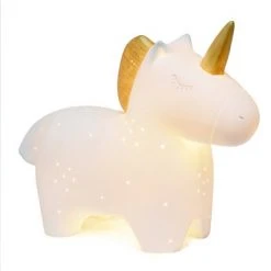 Porcelain Unicorn Shaped Table Lamp White - Simple Designs