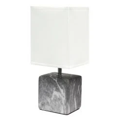 Petite Marbled Ceramic Table Lamp with Fabric Shade - Simple Designs Gray 19 Petite Marbled Ceramic Table Lamp with Fabric Shade - Simple Designs Gray -Desk Lamps sales shop unnamed file 2380