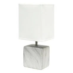 Petite Marbled Ceramic Table Lamp with Fabric Shade - Simple Designs Gray 20 Petite Marbled Ceramic Table Lamp with Fabric Shade - Simple Designs Gray -Desk Lamps sales shop unnamed file 2381