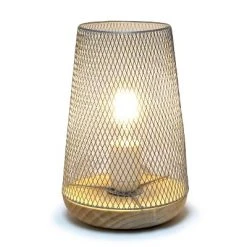 Wired Mesh Uplight Table Lamp Gray - Simple Designs