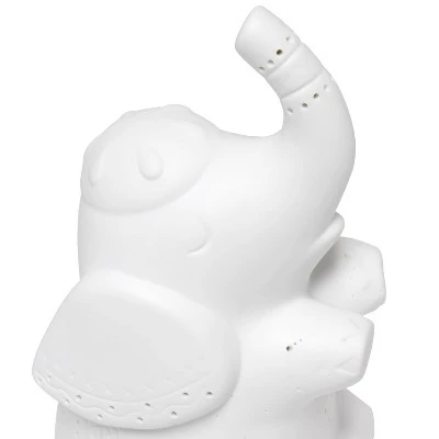 Porcelain Elephant Shaped Table Lamp White - Simple Designs 2 Porcelain Elephant Shaped Table Lamp White - Simple Designs - Image 2