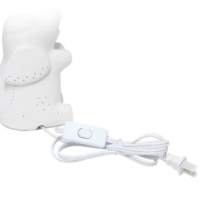 Porcelain Elephant Shaped Table Lamp White - Simple Designs 6 Porcelain Elephant Shaped Table Lamp White - Simple Designs - Image 6
