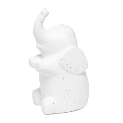 Porcelain Elephant Shaped Table Lamp White - Simple Designs 7 Porcelain Elephant Shaped Table Lamp White - Simple Designs - Image 7
