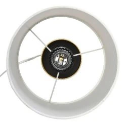 Hammered Metal Organizer Table Lamp with USB Charging Port and Fabric Shade - Simple Designs White -Desk Lamps sales shop unnamed file 2425