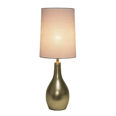 1 Light Tear Drop Table Lamp Gold - Simple Designs 1 1 Light Tear Drop Table Lamp Gold - Simple Designs