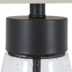 26.25" Glass and Metal Cadance Convex Table Lamp (Includes LED Light Bulb) Bronze - Decor Therapy -Desk Lamps sales shop unnamed file 2455