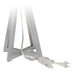 Wood Interlocked Triangular Table Lamp with Fabric Shade Black - Simple Designs -Desk Lamps sales shop unnamed file 2491