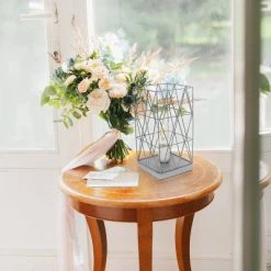 Metal Geometric Square Table Lamp Gray - Simple Designs -Desk Lamps sales shop unnamed file 2498