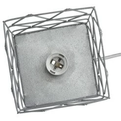 Metal Geometric Square Table Lamp Gray - Simple Designs -Desk Lamps sales shop unnamed file 2500